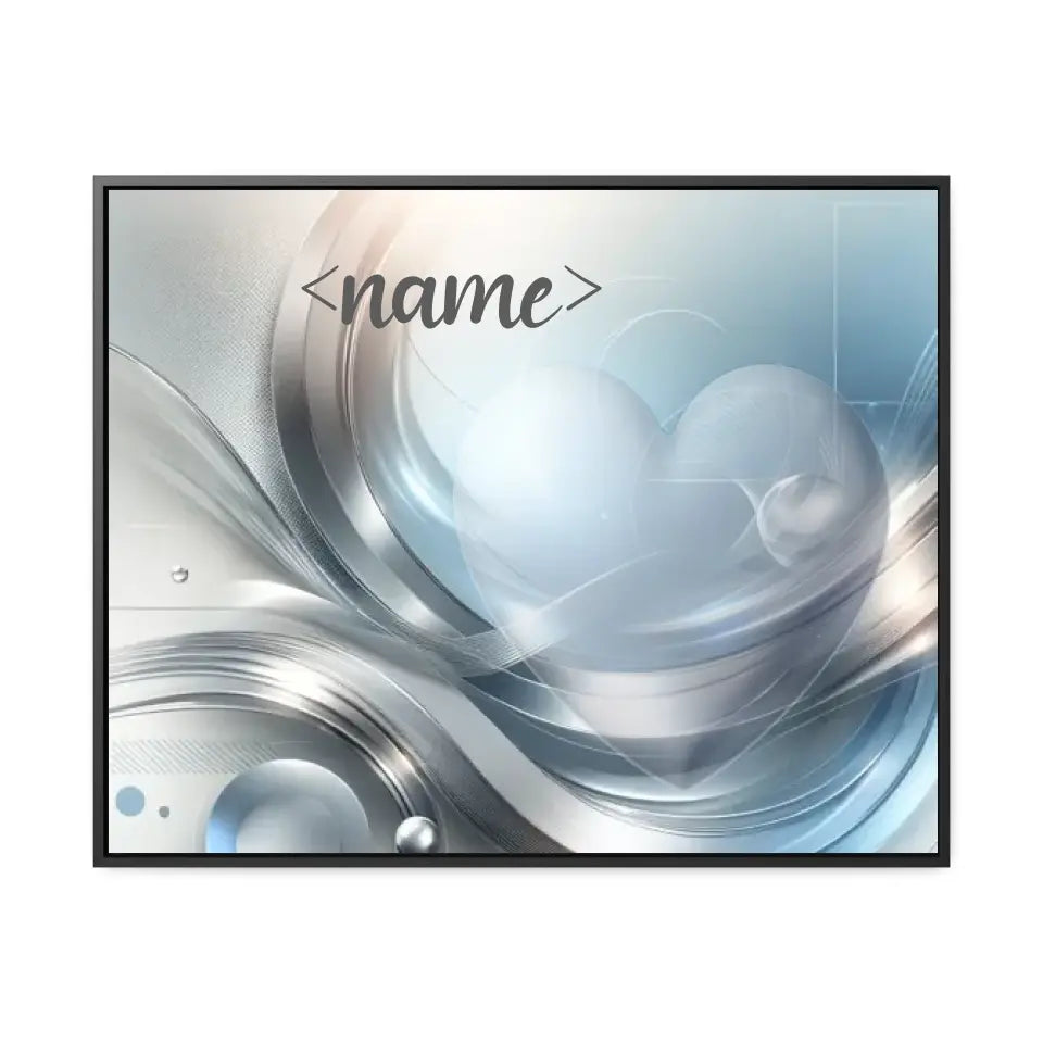 Platinum and Blue Abstract - Customizable Canvas