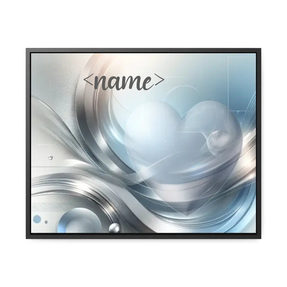 Platinum and Blue Abstract - Customizable Canvas