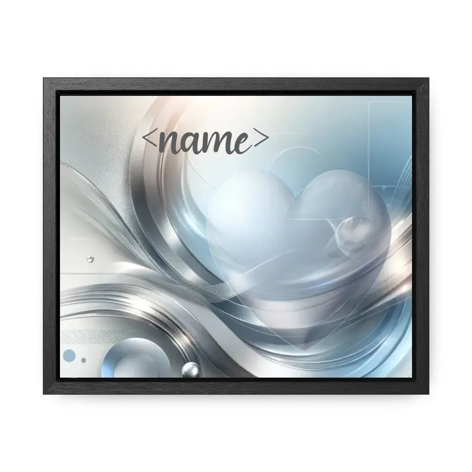 Platinum and Blue Abstract - Customizable Canvas