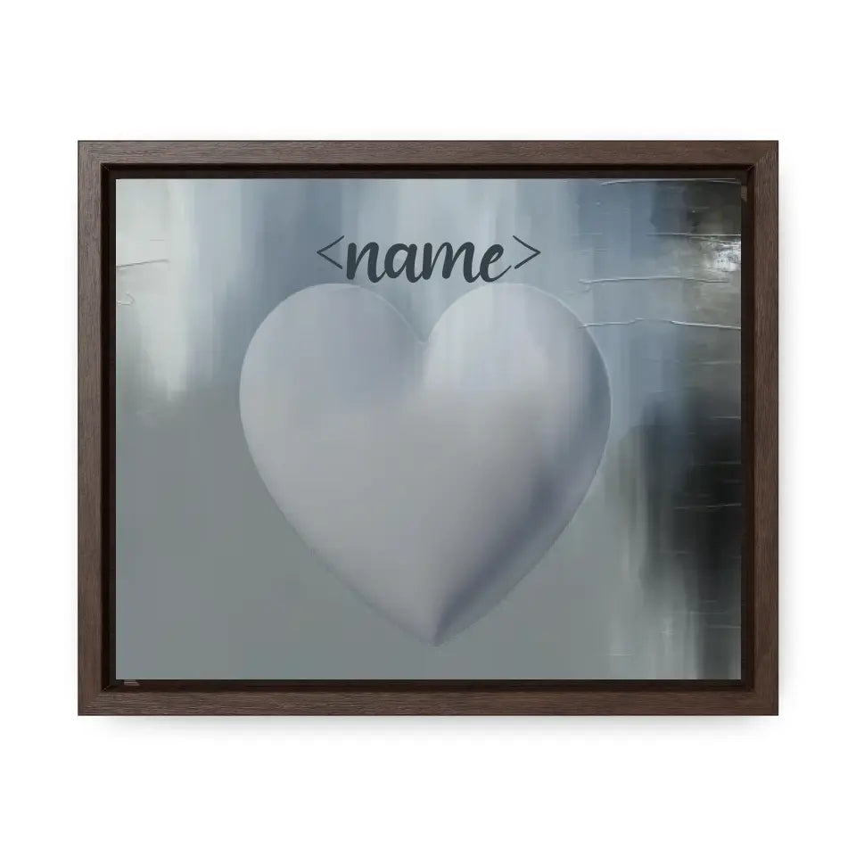 Blue Black Heart - Customizable Canvas