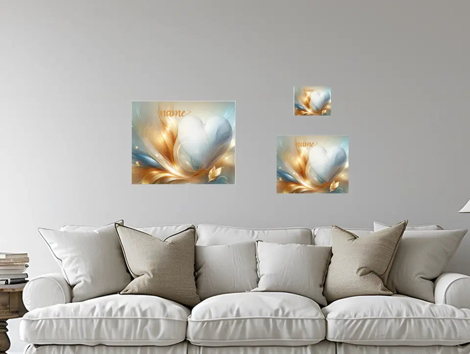 Gold and Blue Abstract - Customizable Canvas