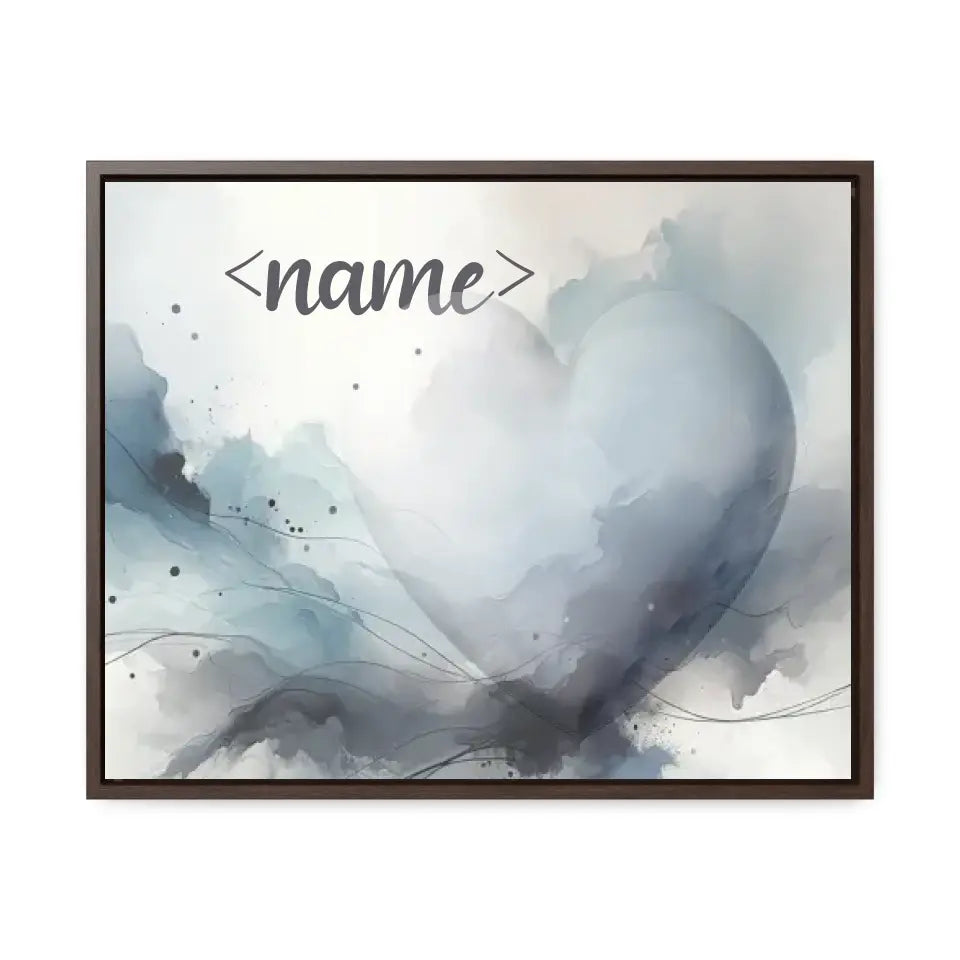 Moody Grey and Smoky Blue - Customizable Canvas