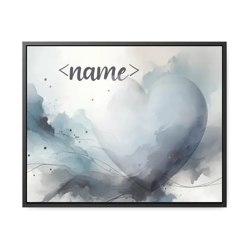 Moody Grey and Smoky Blue - Customizable Canvas