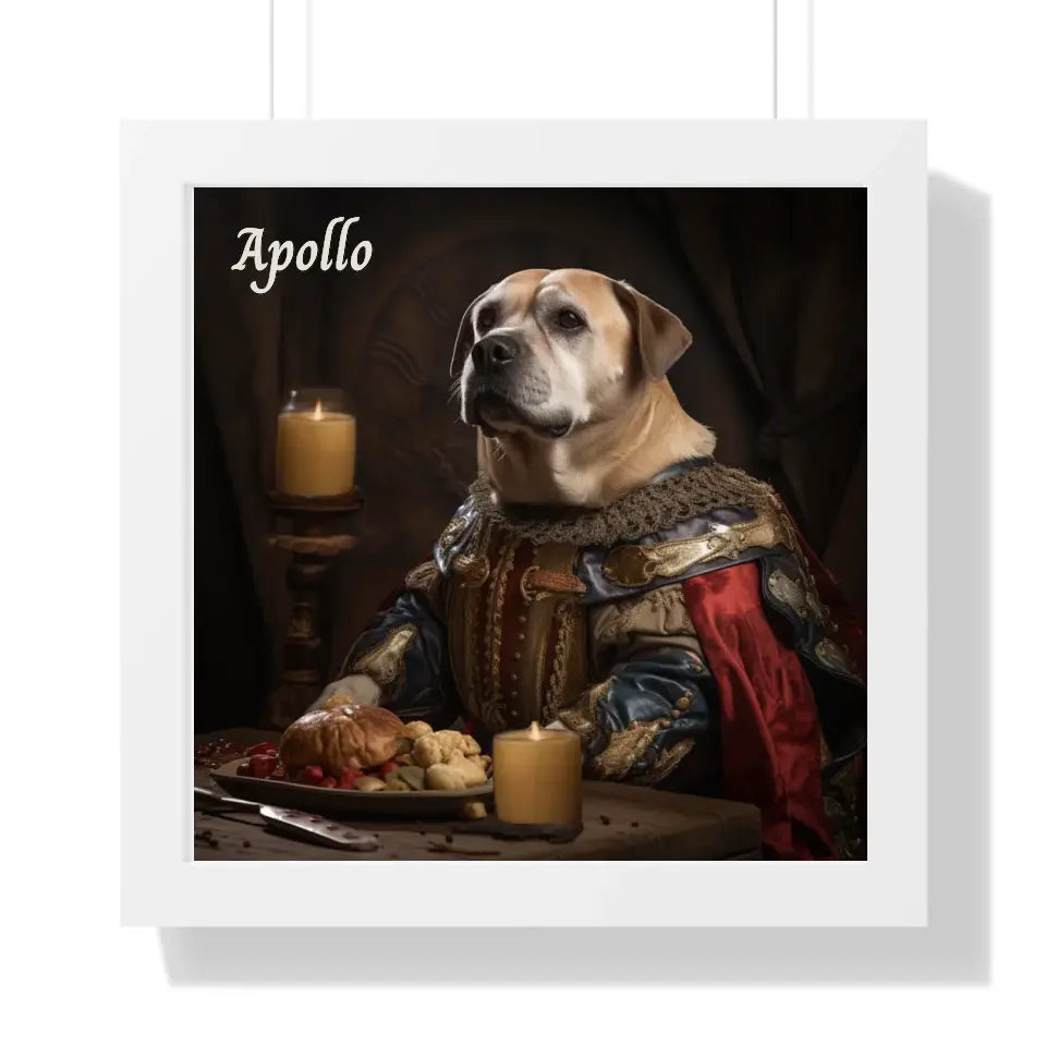 Royal at a Feast - Customizable Pet Portrait