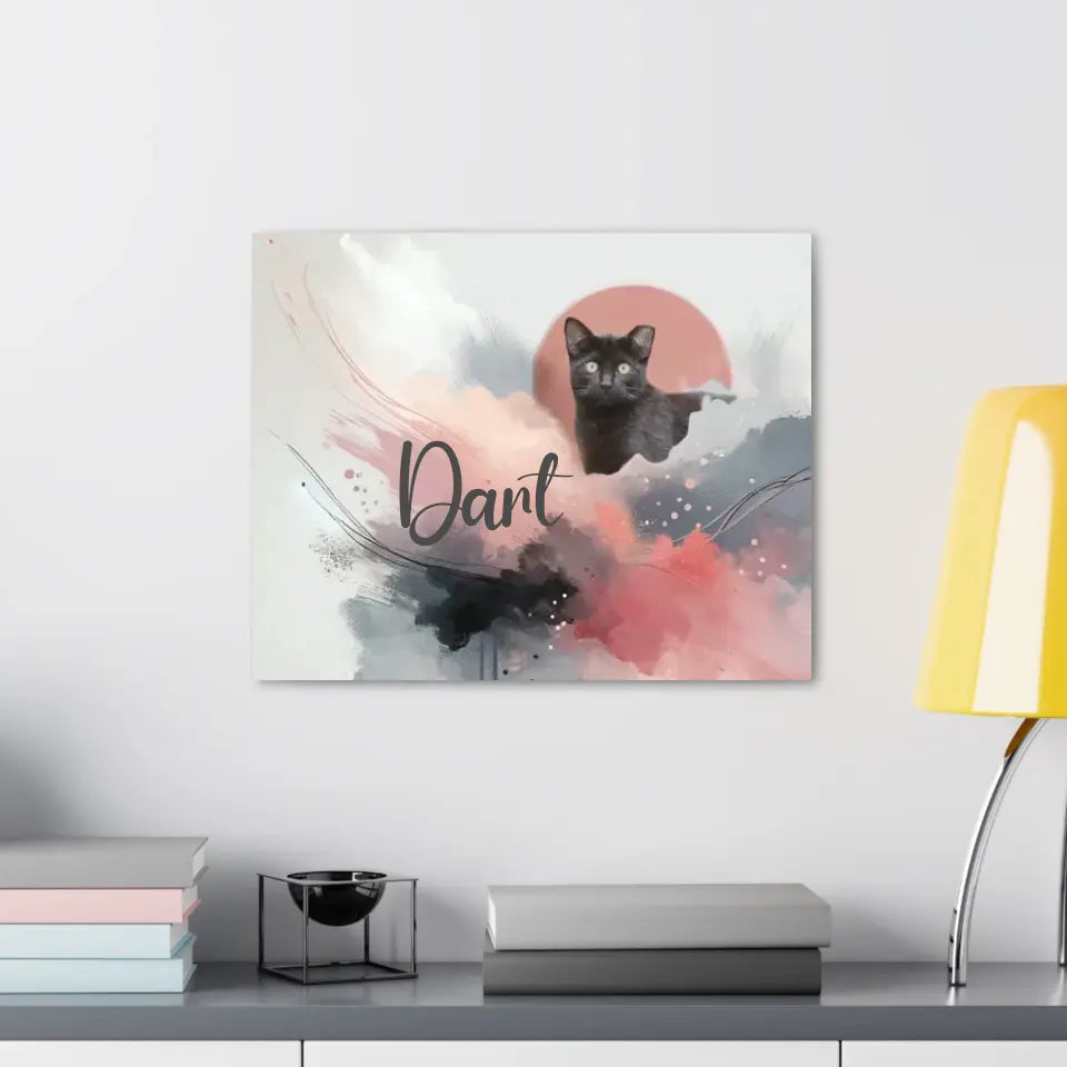 Pink and Gray Abstract - Customizable Canvas