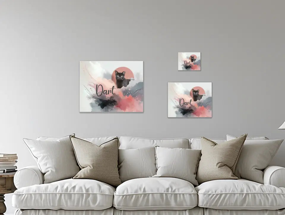 Pink and Gray Abstract - Customizable Canvas