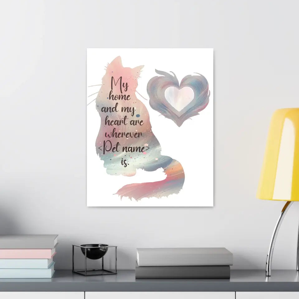 My Home and My Heart - Customizable Pet Canvas