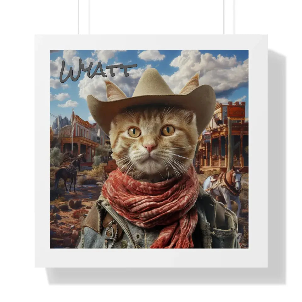 In a Western Town - Customizable Pet Portrait