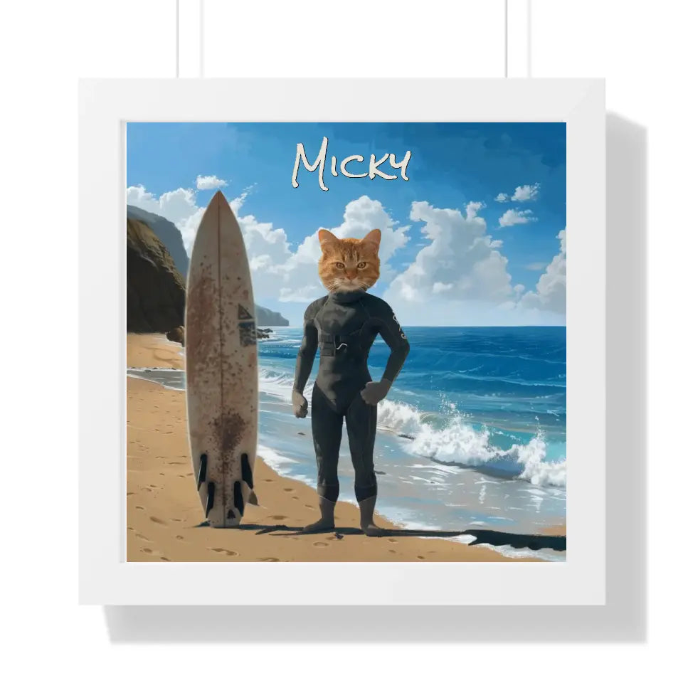 At the Beach - Customizable Pet Portrait