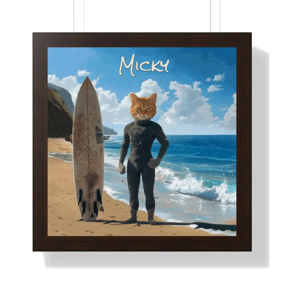 At the Beach - Customizable Pet Portrait