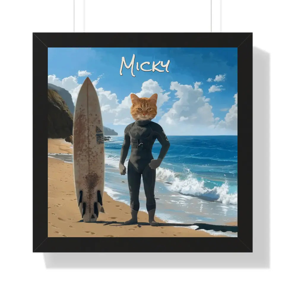 At the Beach - Customizable Pet Portrait