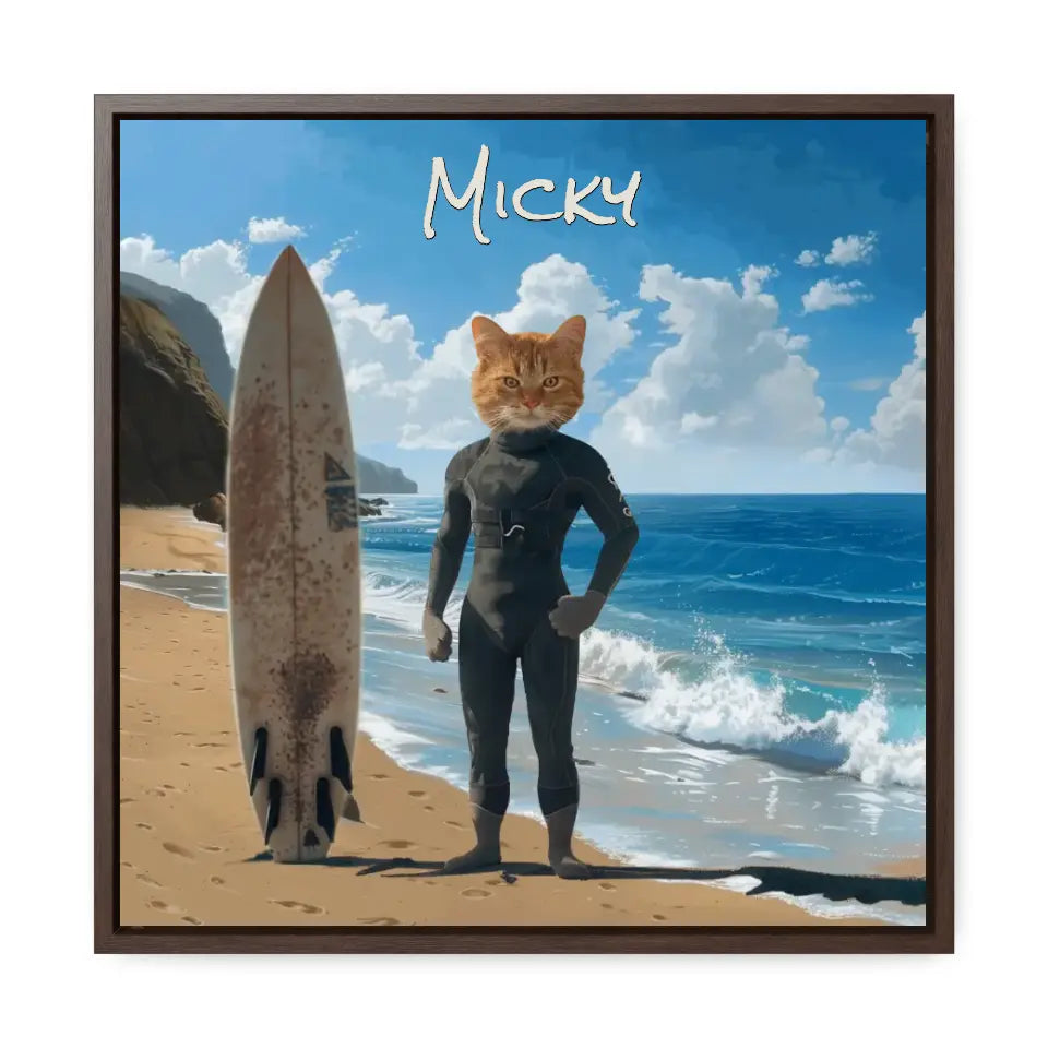 At the Beach - Customizable Pet Portrait