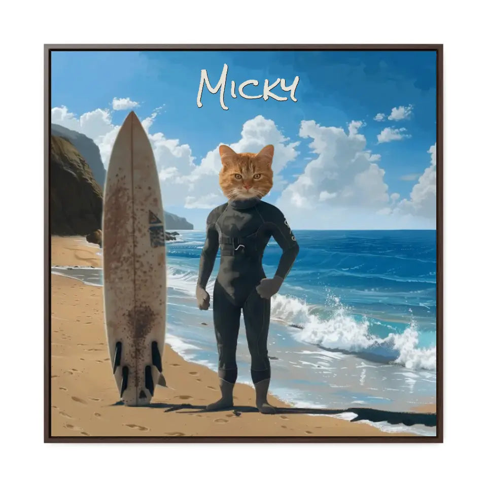 At the Beach - Customizable Pet Portrait