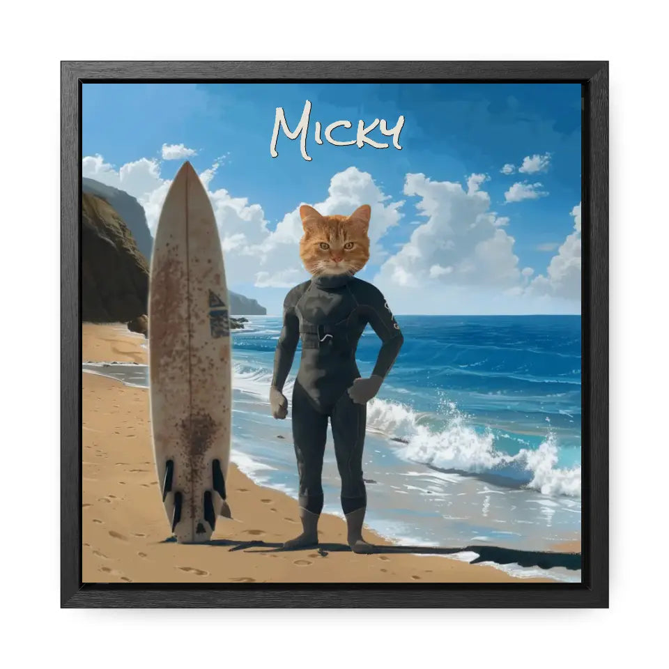 At the Beach - Customizable Pet Portrait