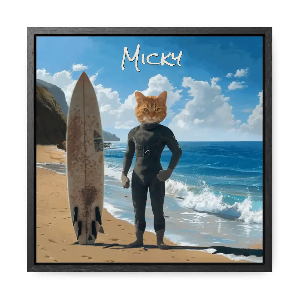 At the Beach - Customizable Pet Portrait