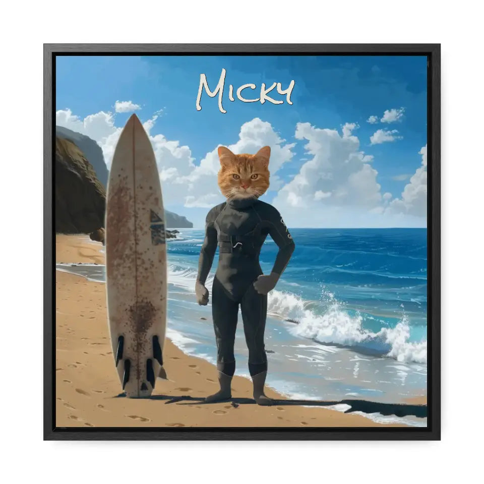 At the Beach - Customizable Pet Portrait