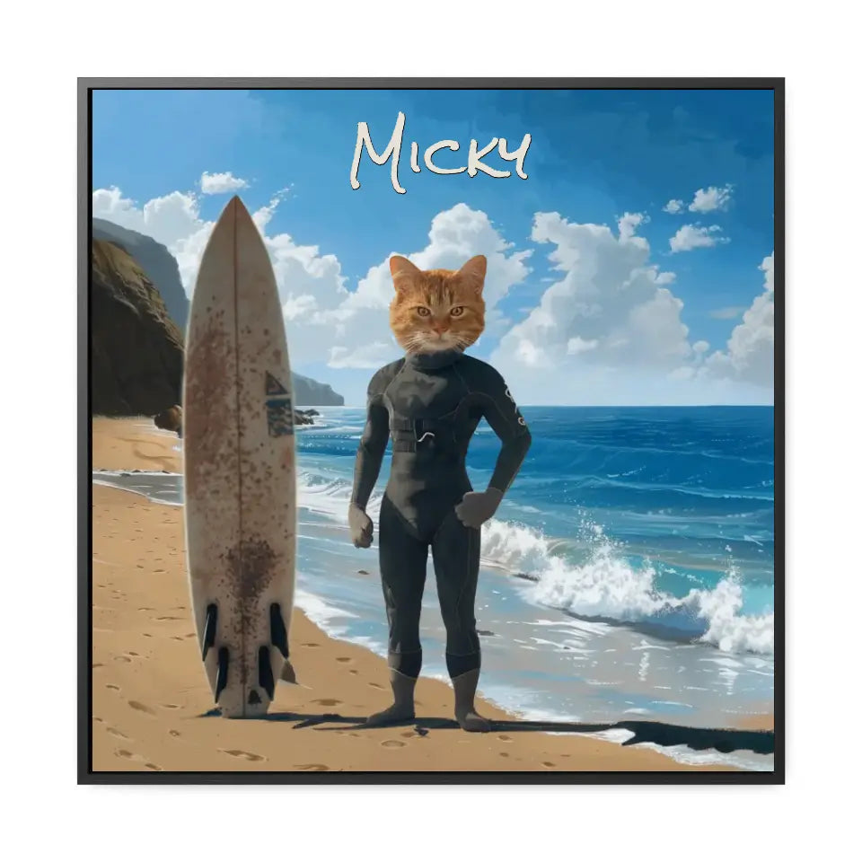 At the Beach - Customizable Pet Portrait