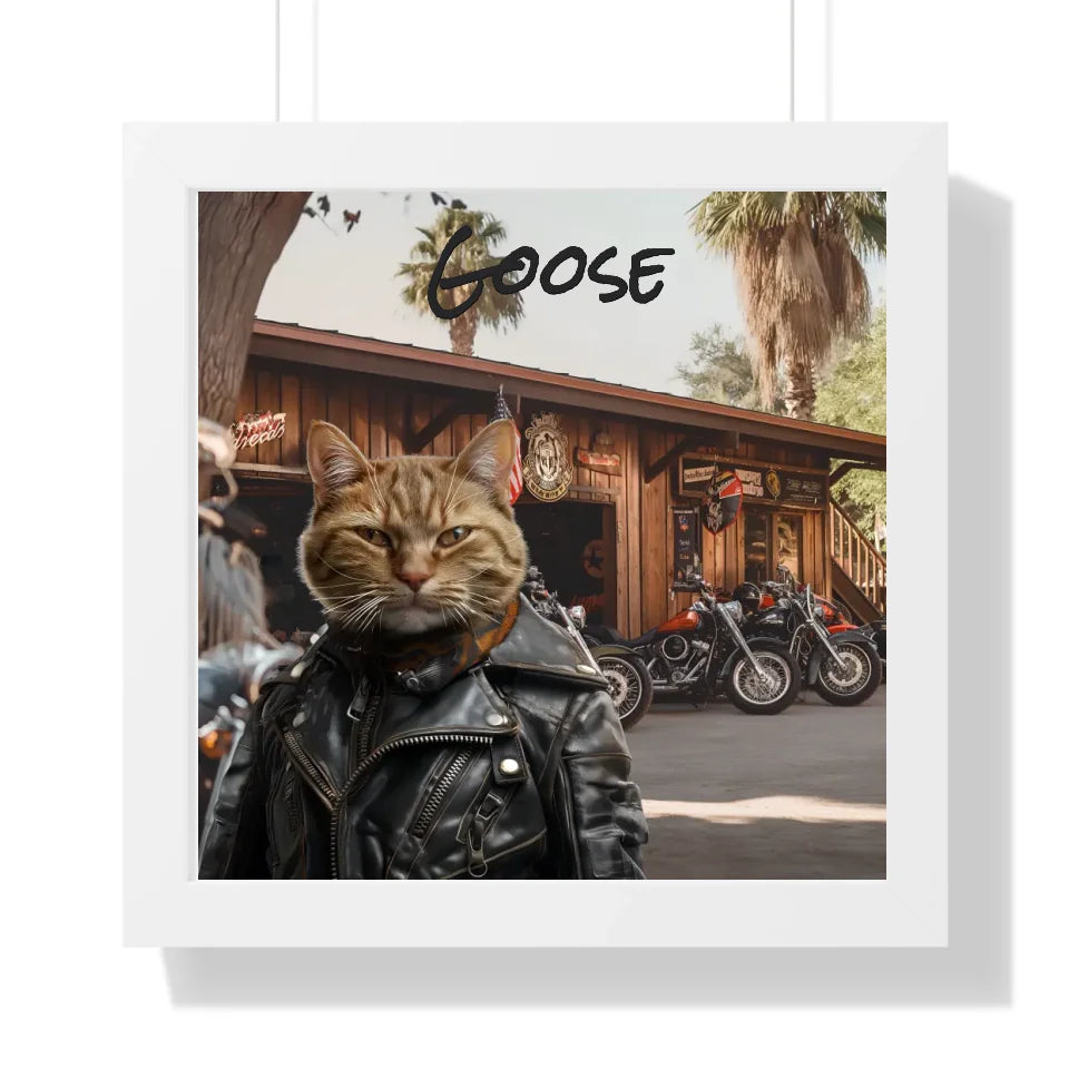 Biker in Leather - Customizable Pet Portrait