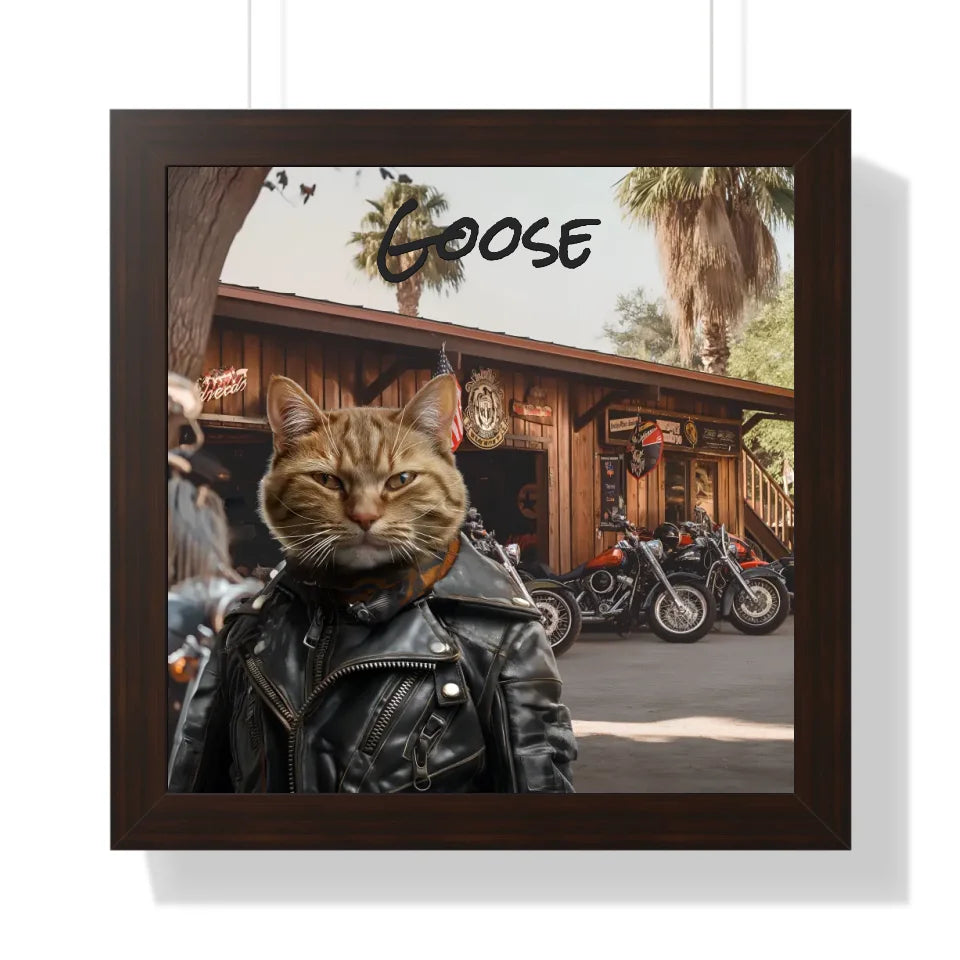 Biker in Leather - Customizable Pet Portrait