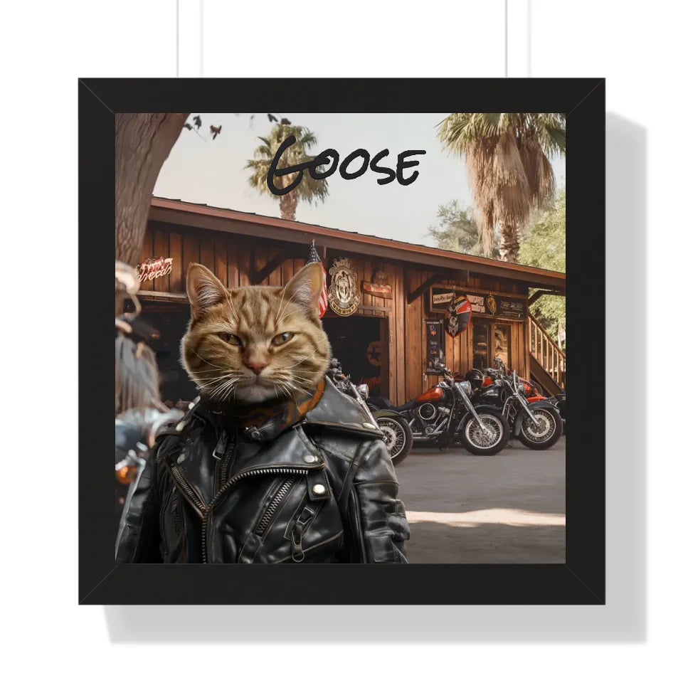 Biker in Leather - Customizable Pet Portrait