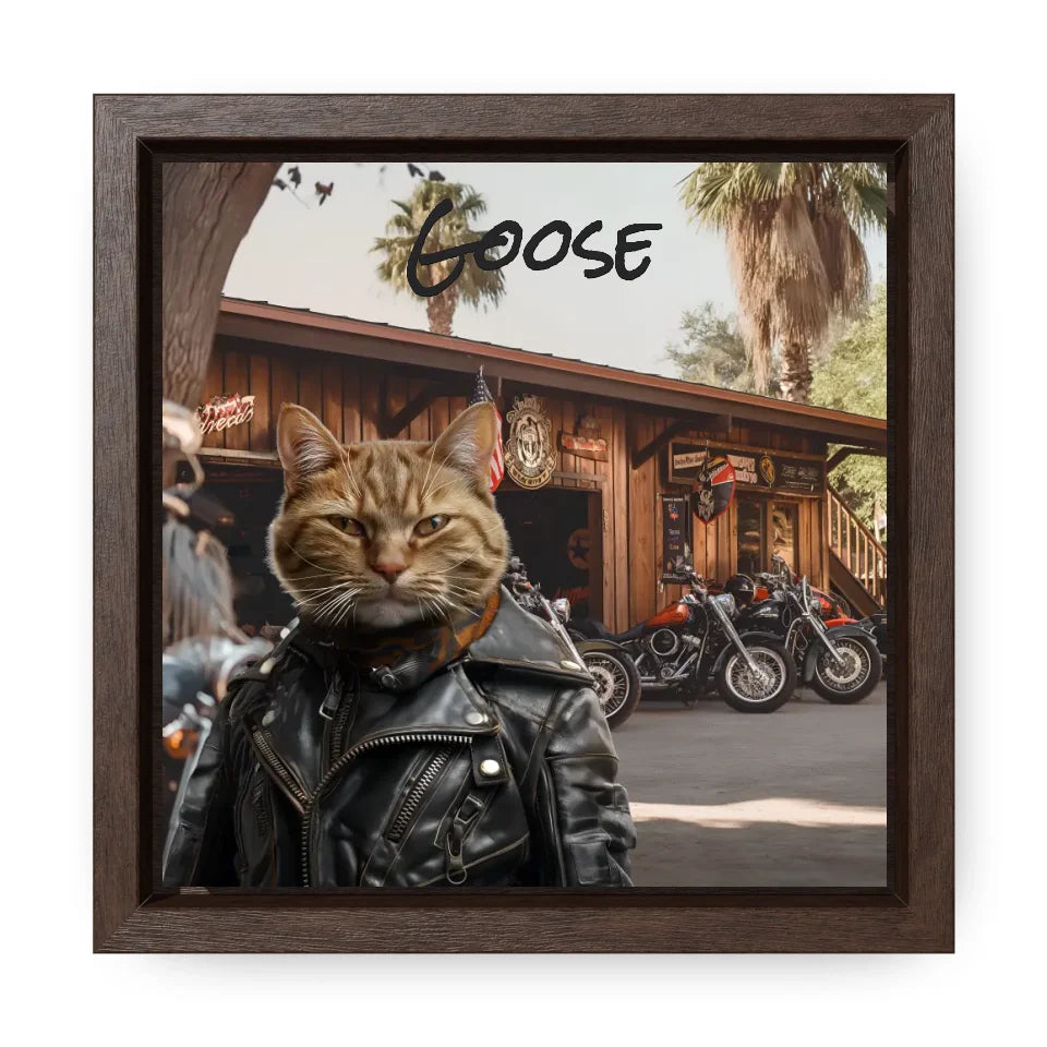 Biker in Leather - Customizable Pet Portrait