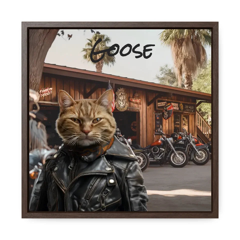 Biker in Leather - Customizable Pet Portrait