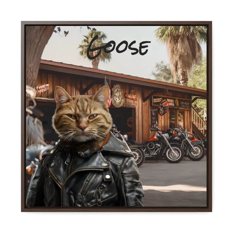 Biker in Leather - Customizable Pet Portrait