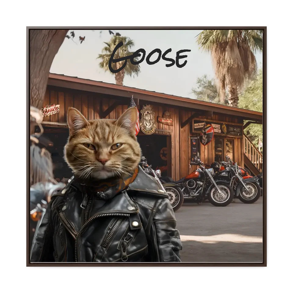 Biker in Leather - Customizable Pet Portrait