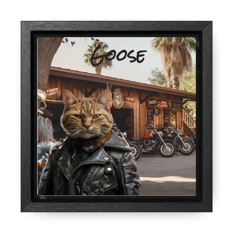 Biker in Leather - Customizable Pet Portrait