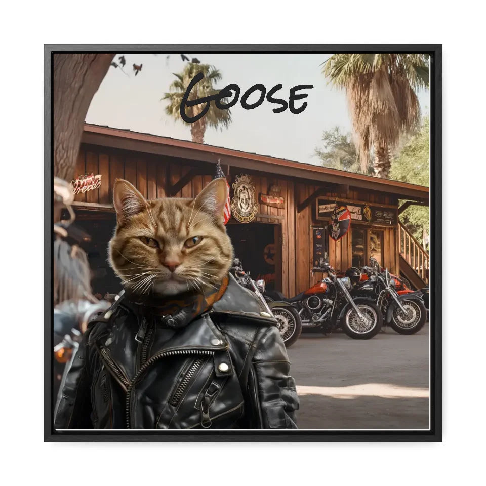 Biker in Leather - Customizable Pet Portrait