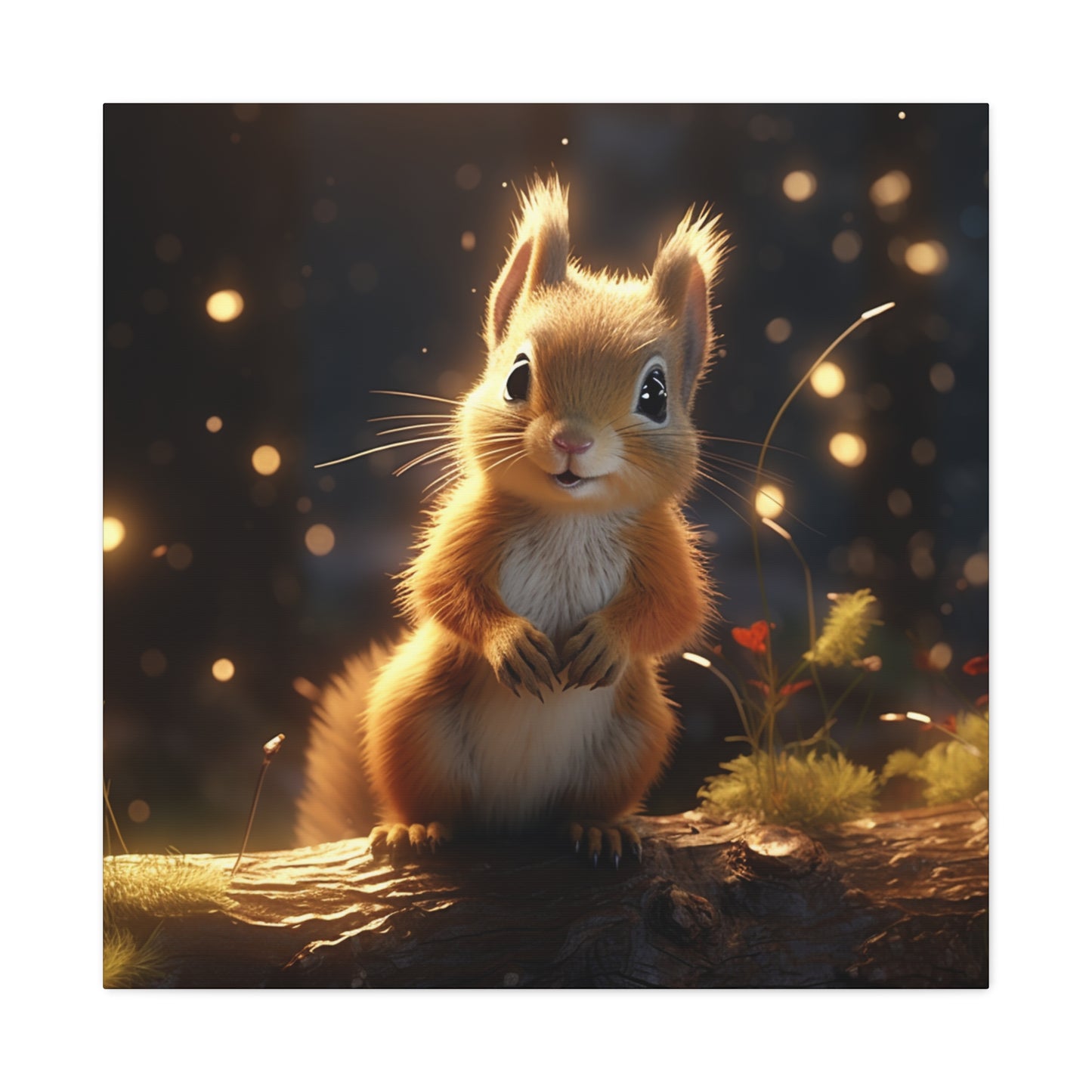 Baby Squirrel Wall Canvas