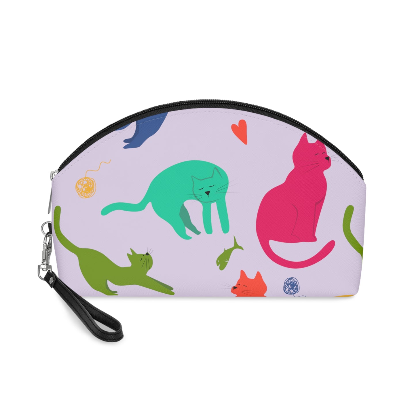 Vibrantly Colored Cats Makeup Bag – Purple