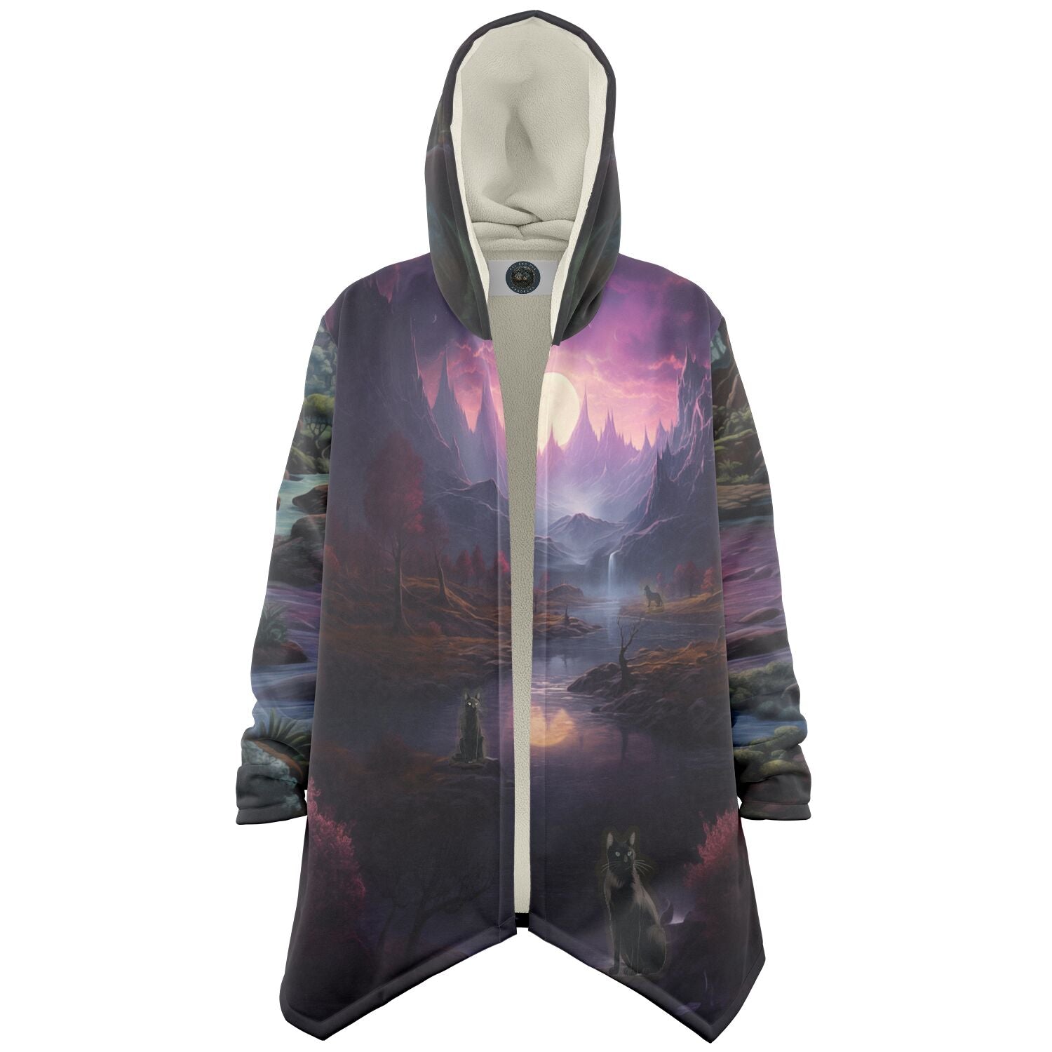 Cats in an Enchanted Realm - Fleece Lined Cloak