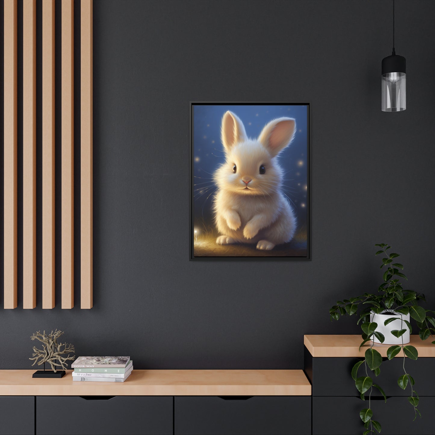 Baby Bunny Framed Wall Canvas