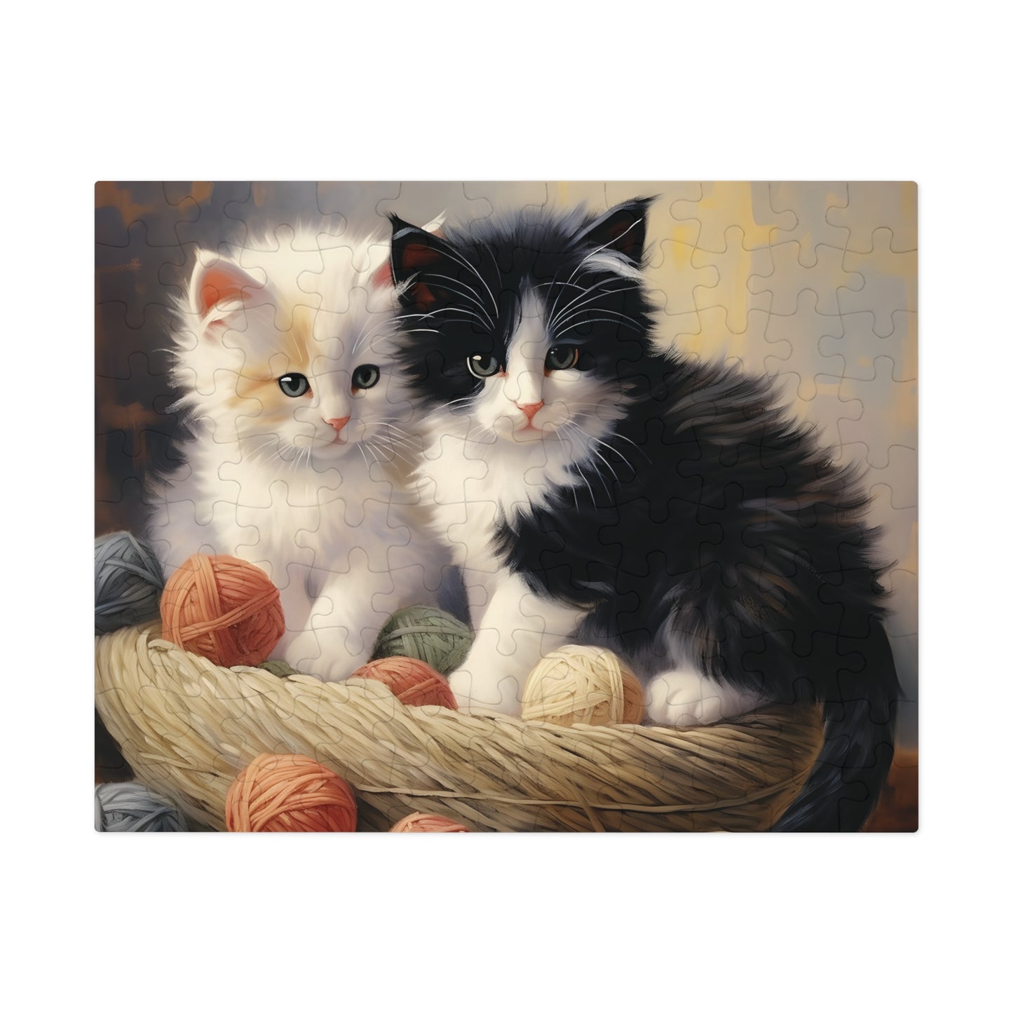 Kittens in a Basket - Children's Jigsaw Puzzle (30 or 110 Piece)