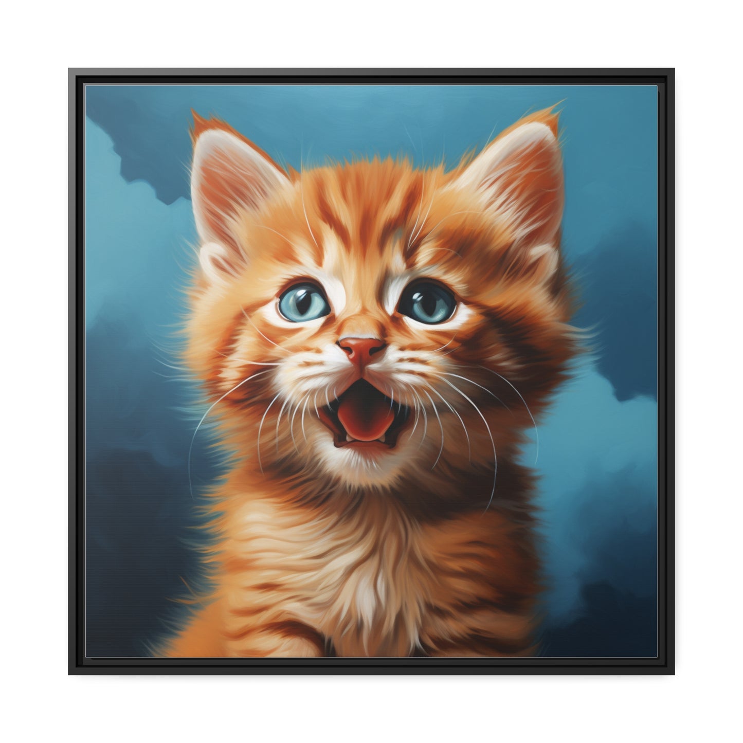 Happy Orange Kitten - Pawsitively Adorable Canvas Collection