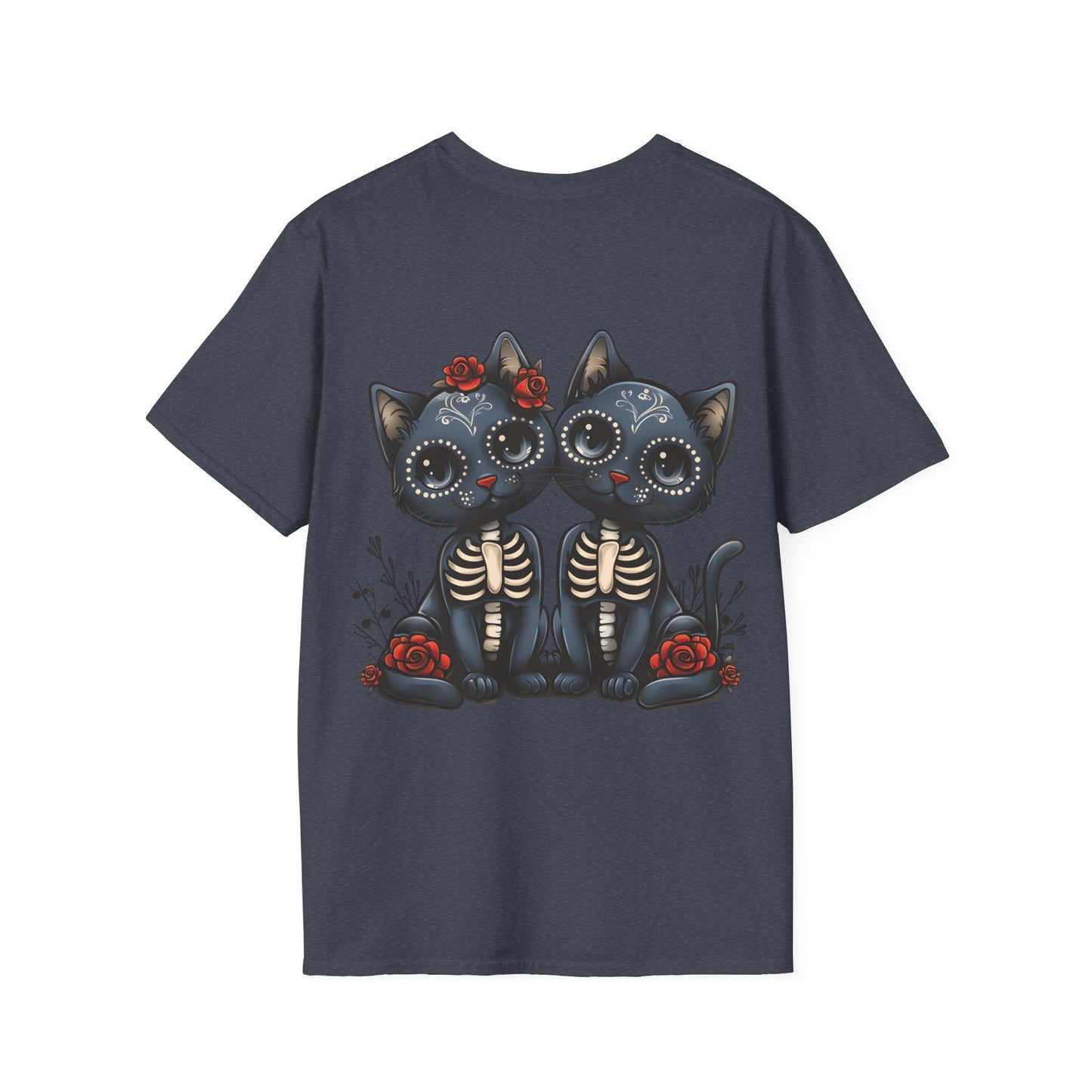 No Guts, Then No Glory, Sugar Skull, Day of the Dead Cats - T-shirt