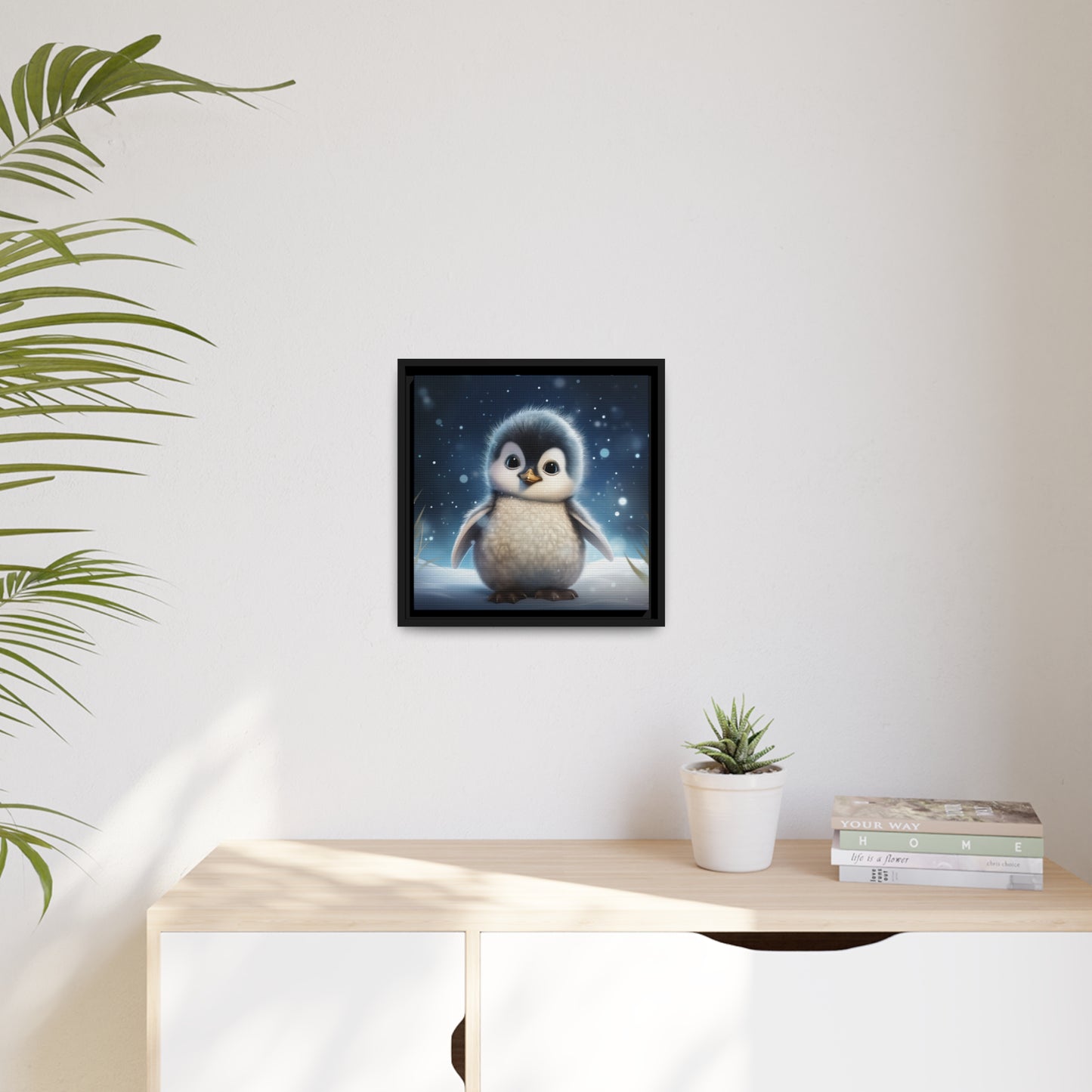 Baby Penguin Framed Wall Canvas