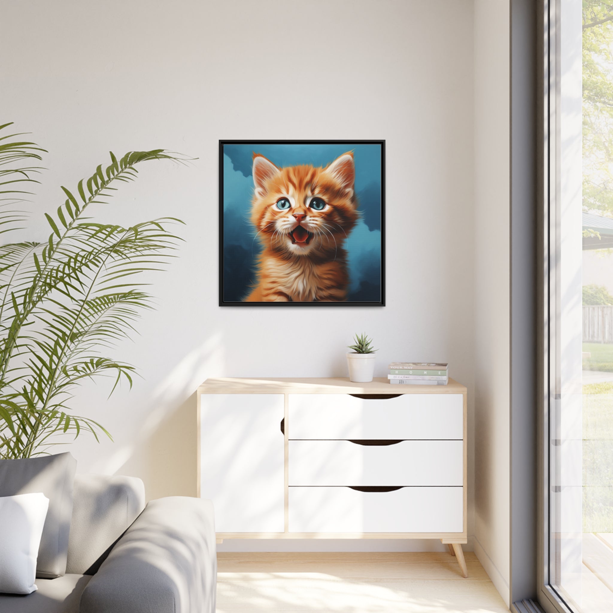 Happy Orange Kitten - Pawsitively Adorable Canvas Collection