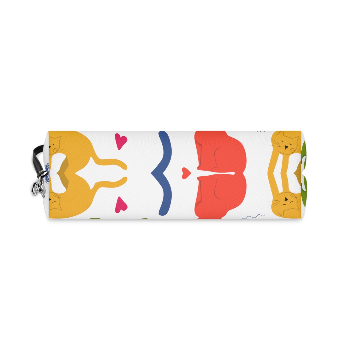 Vibrantly Colored Cats Makeup Bag – White