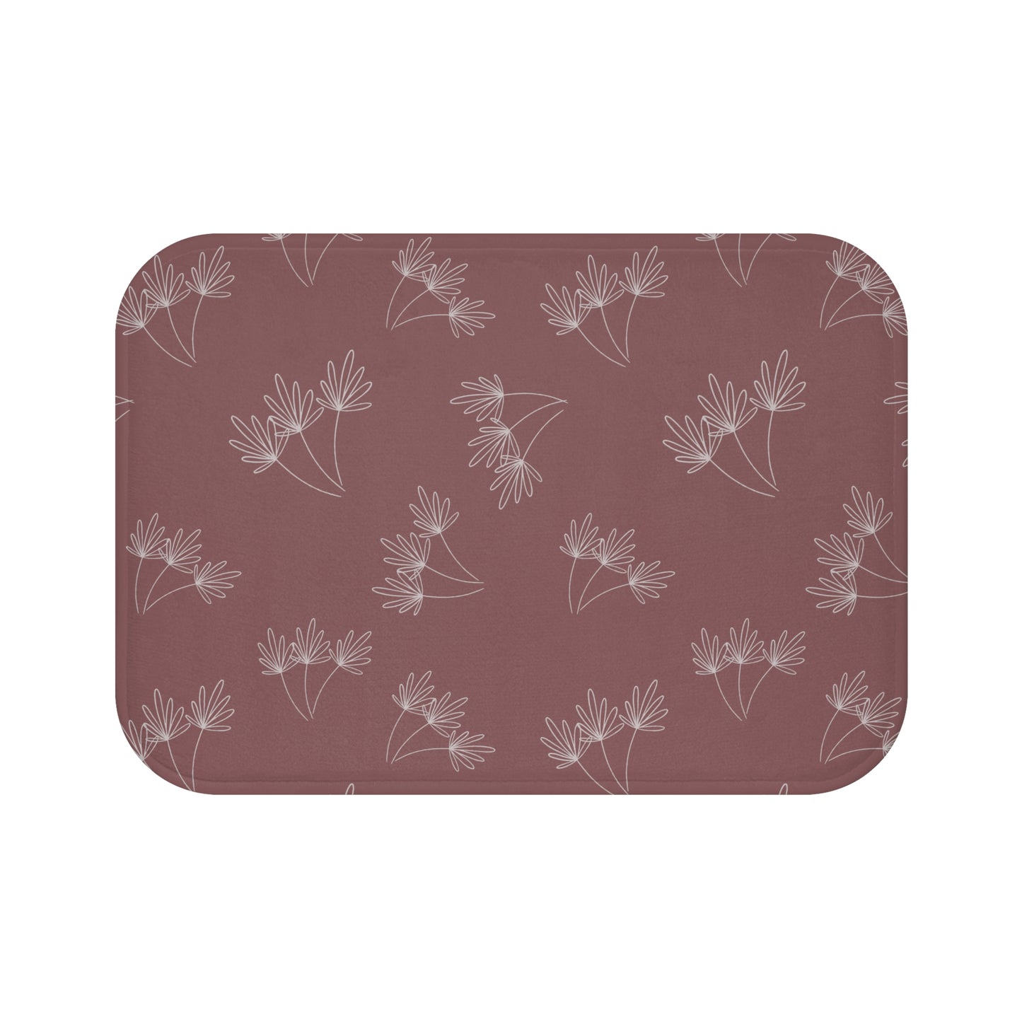 Leafy Whimsy Bath Mat – Mauve