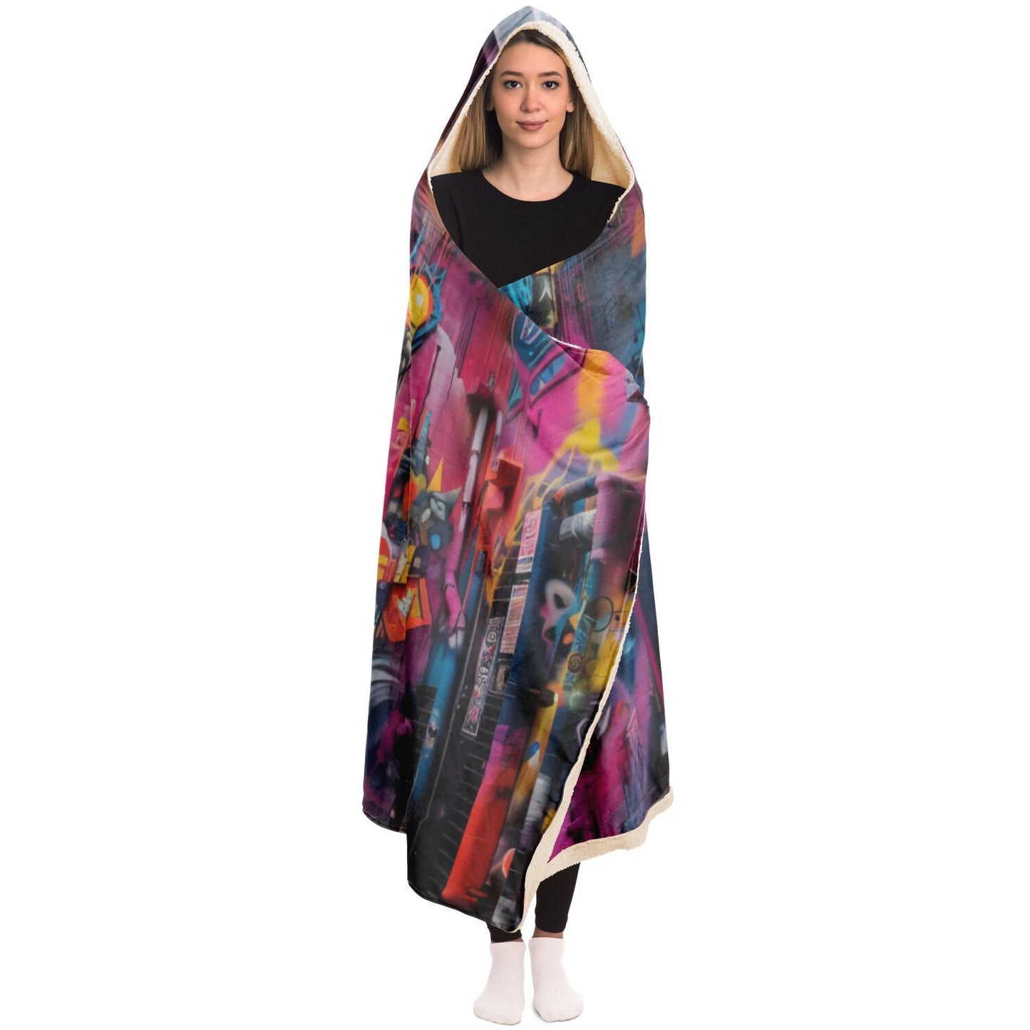 Urban Graffiti - Hooded Blanket