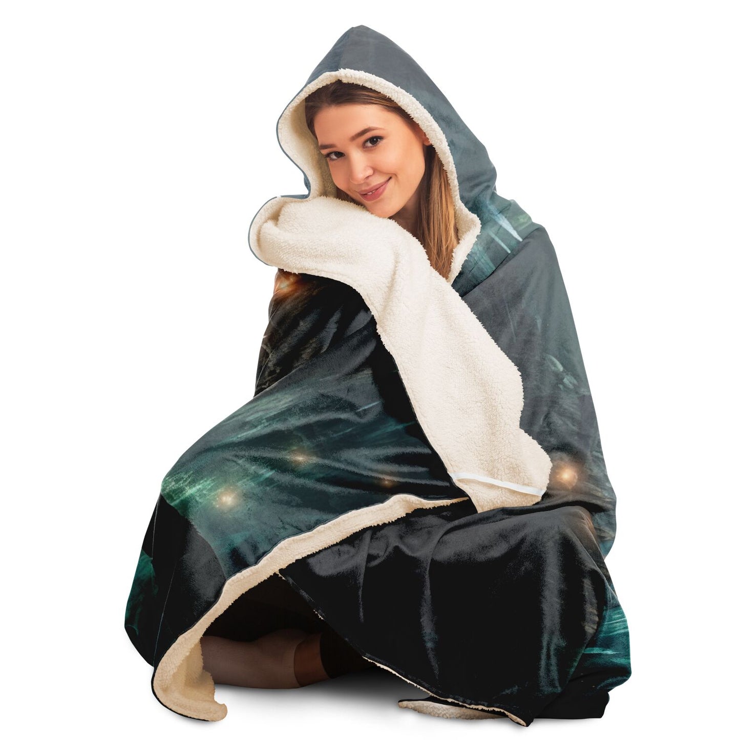 Cats in a Lost City - Hooded Blanket