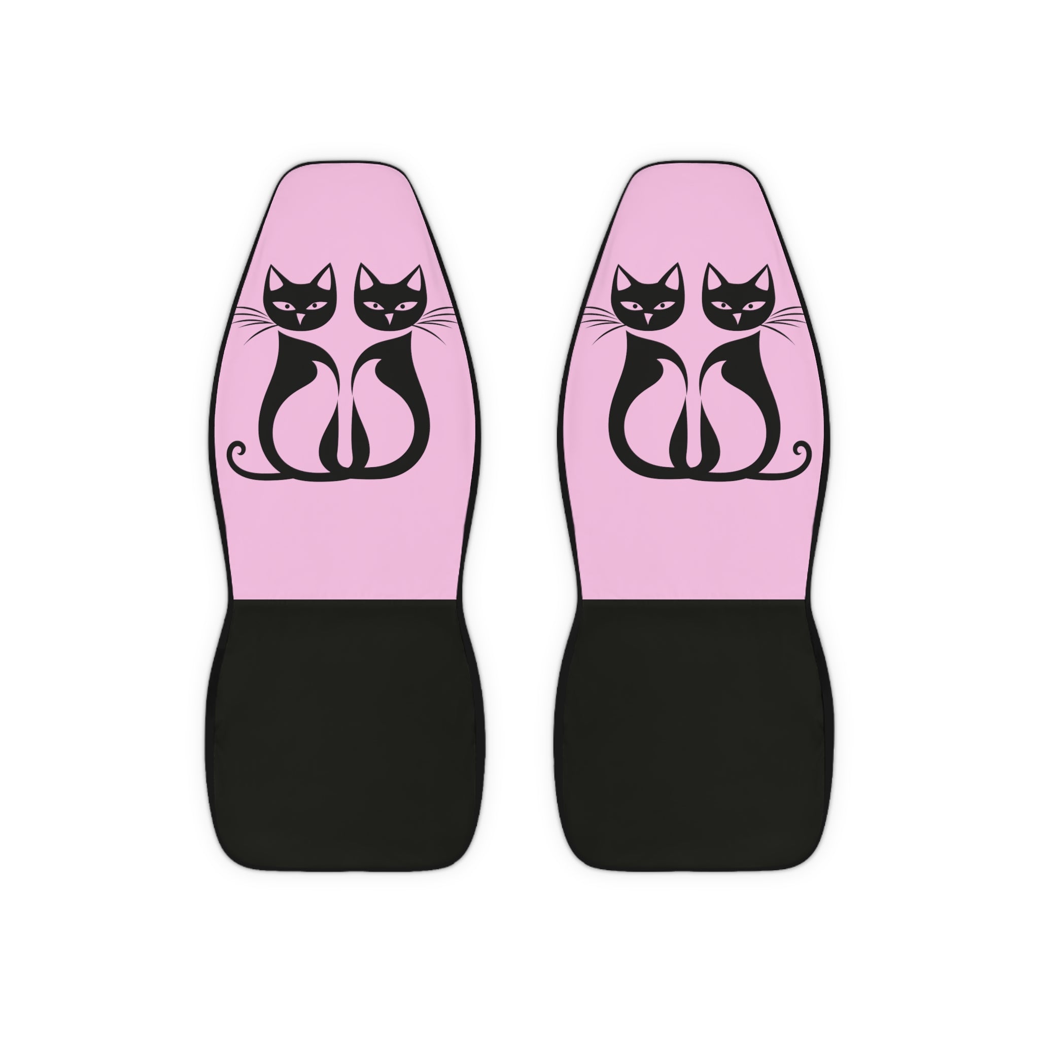 Black Cat Chic Car Seat Covers - Pink