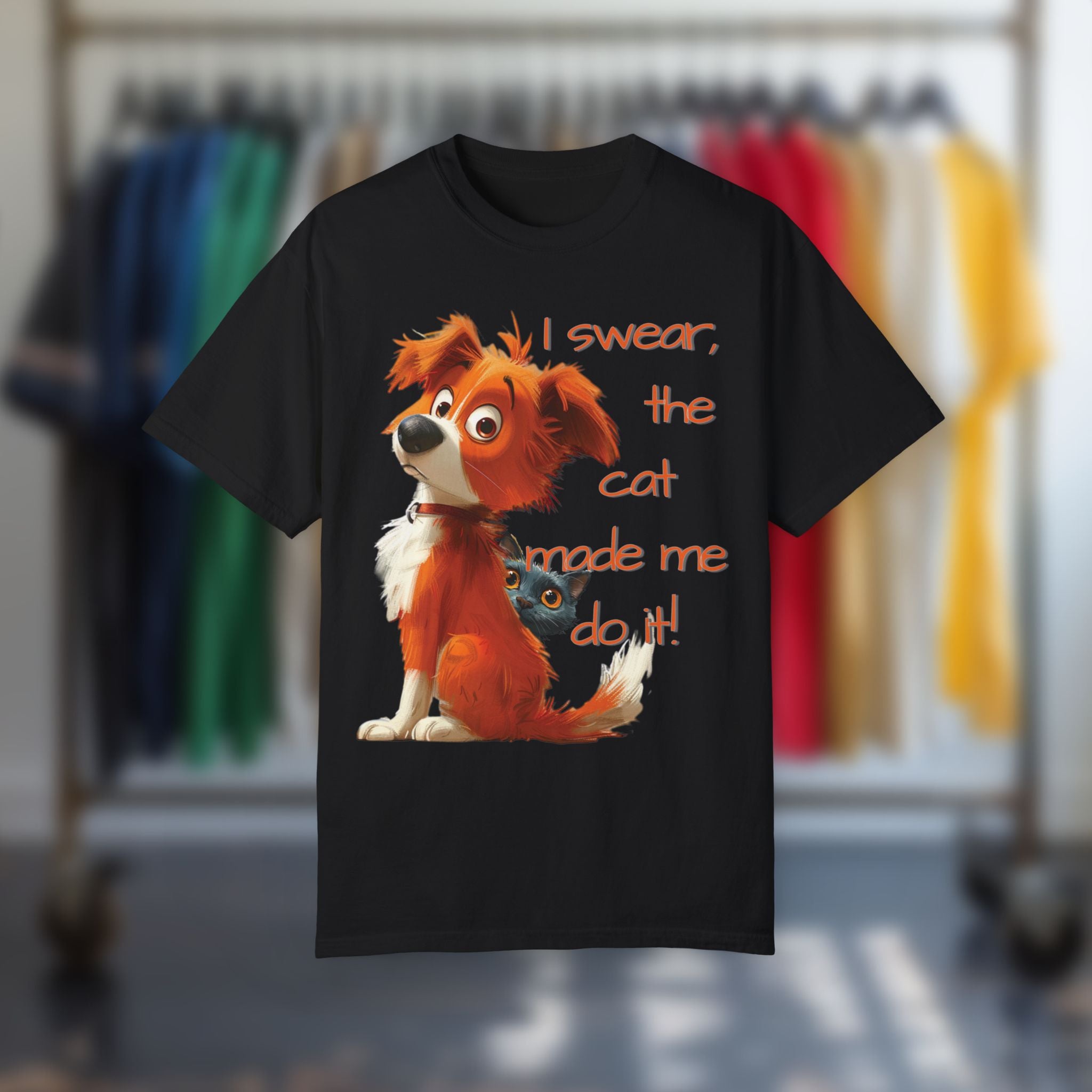 The Cat Made Me Do It - Dog T-shirt