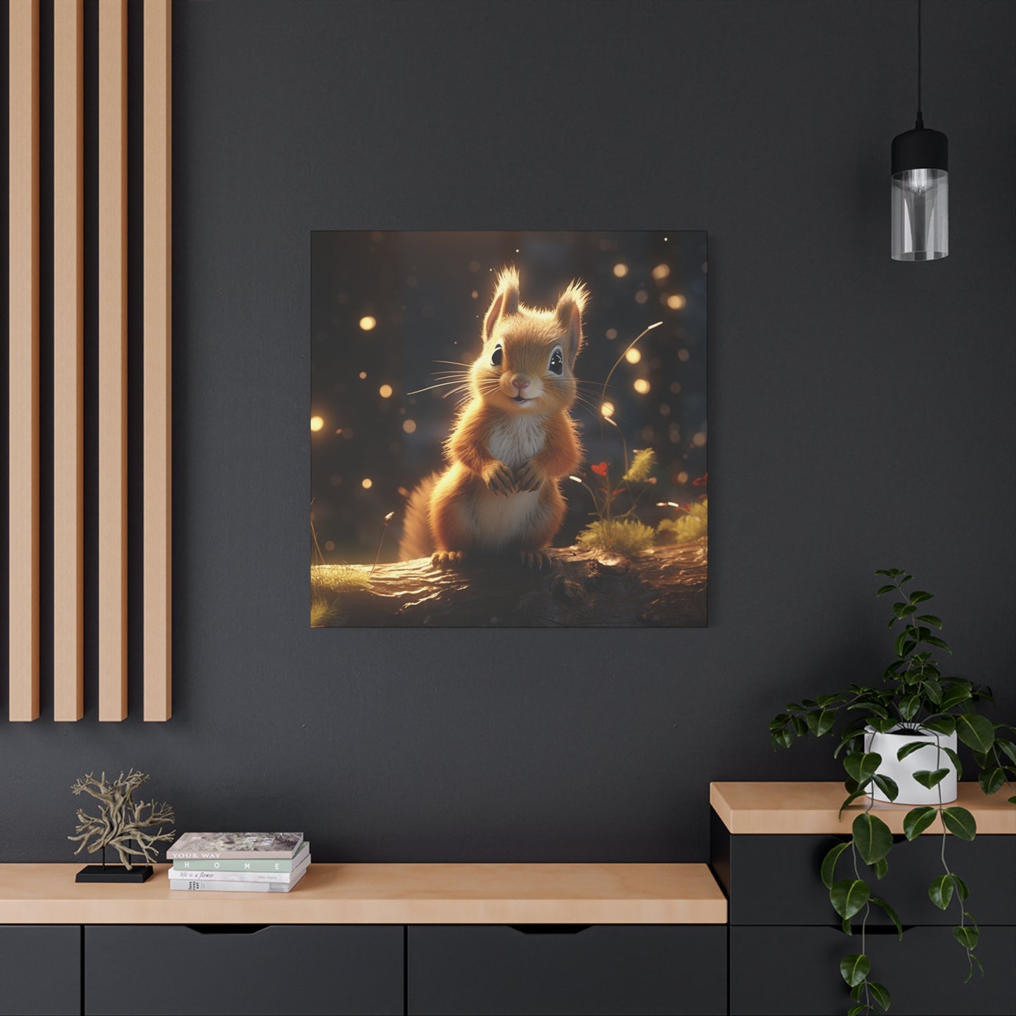 Baby Squirrel Wall Canvas