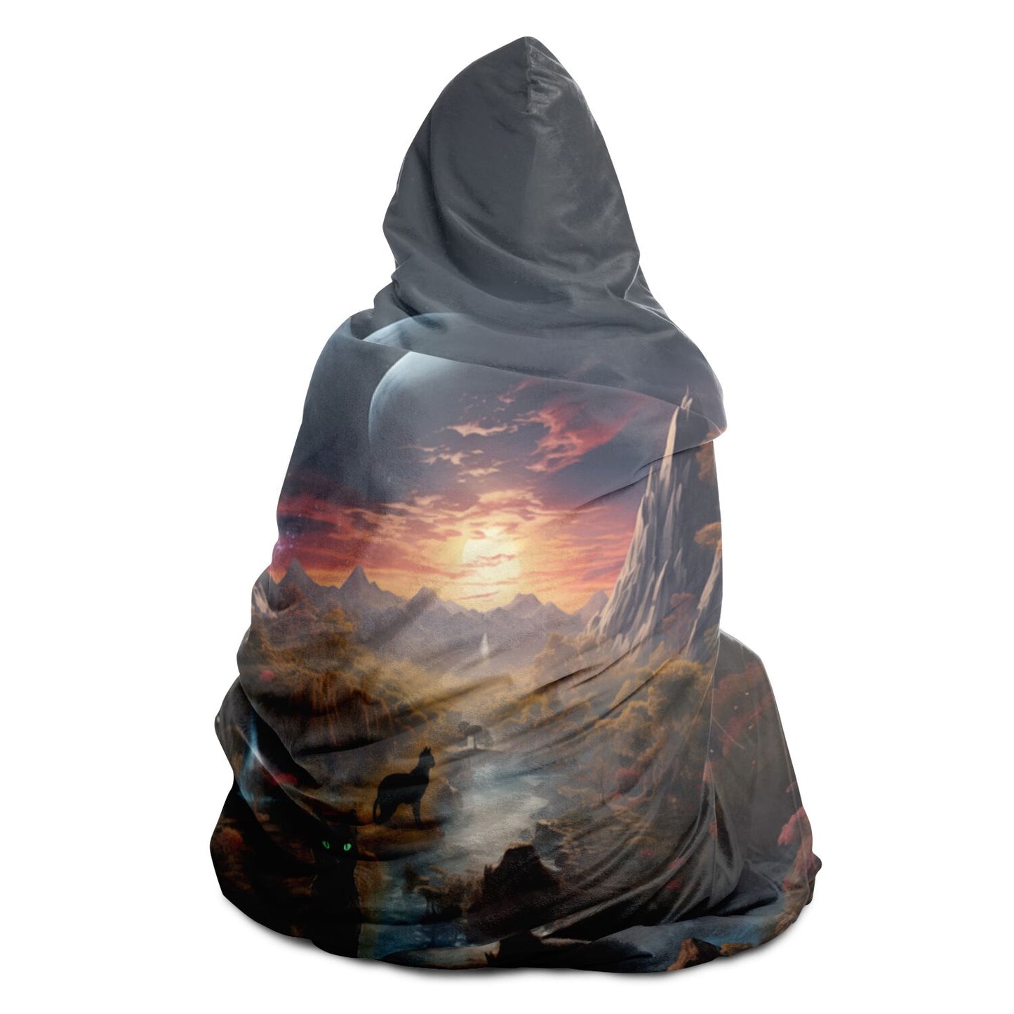 Cats at Two Moons Canyon - Hooded Blanket