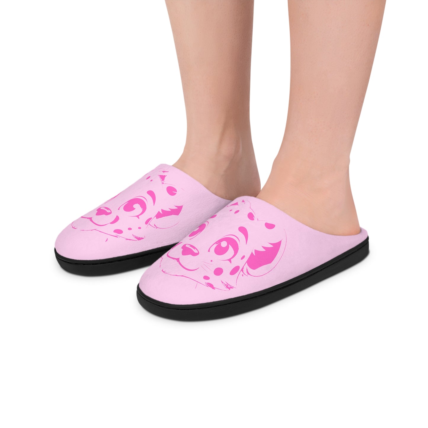 Leopard Print Women's Indoor Slippers – Pink