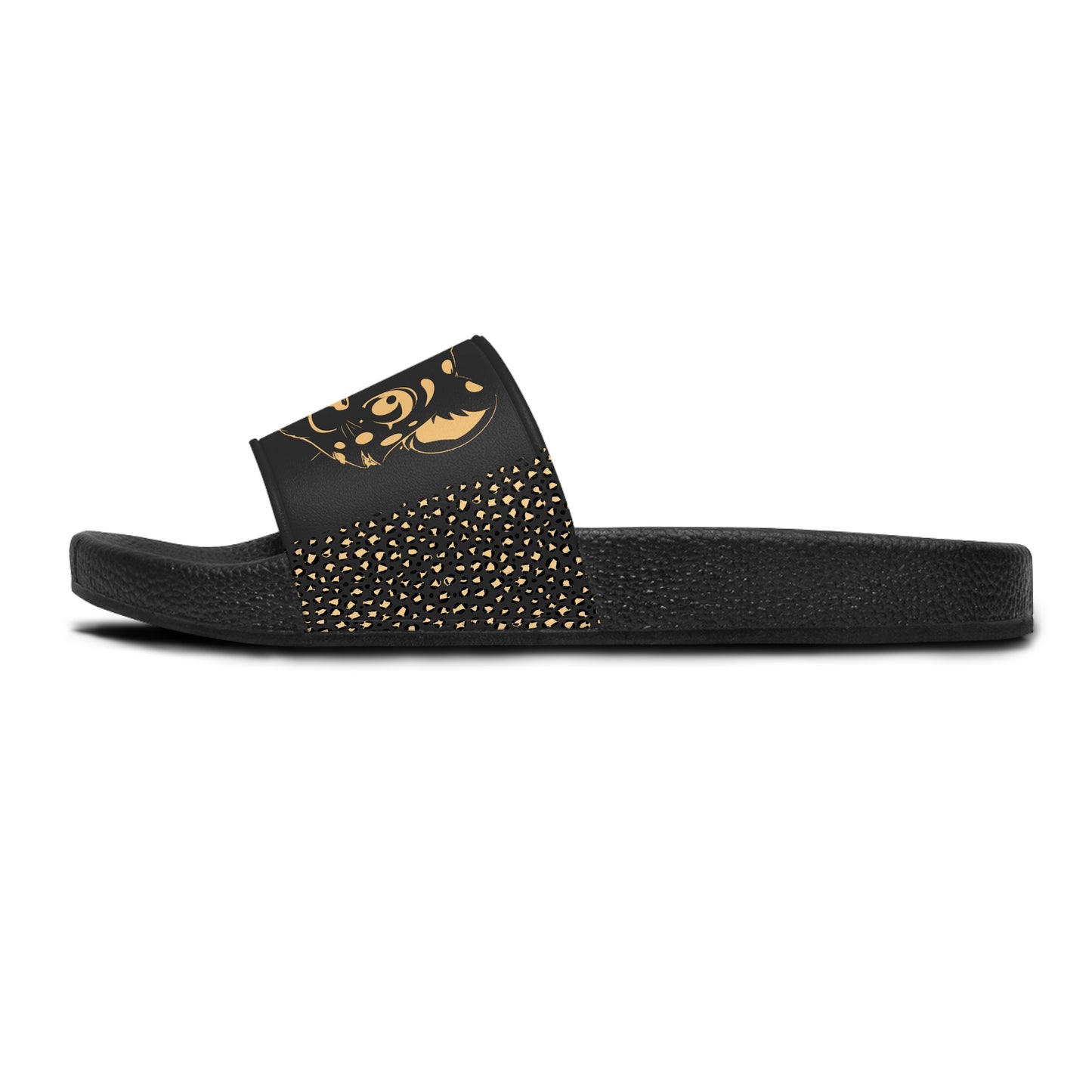 Leopard Print Women's Slide Sandals – Black