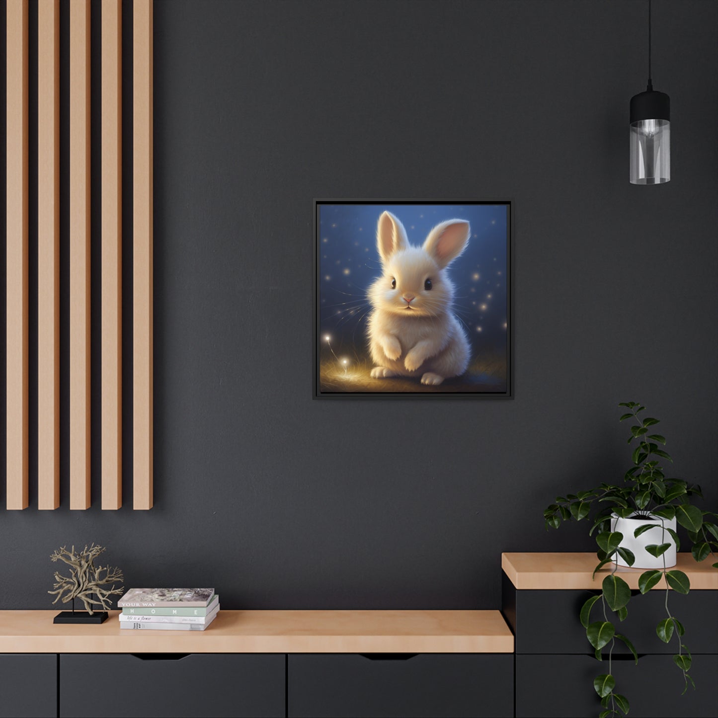 Baby Bunny Framed Wall Canvas